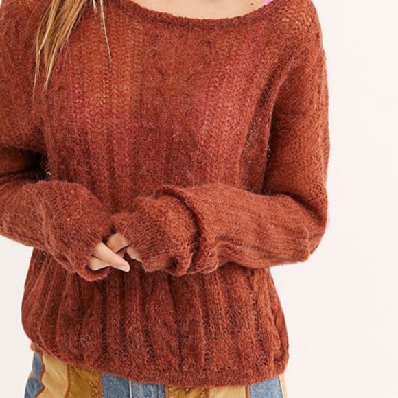 Free People Angel Soft Pullover loose knit Sweater - Picture 4 of 5